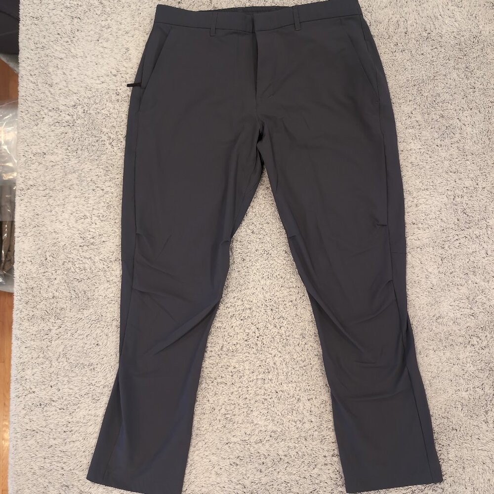 Lululemon The Lab Pants Men's 36 (34x29) Gray Chino Drawstring Commission ABC